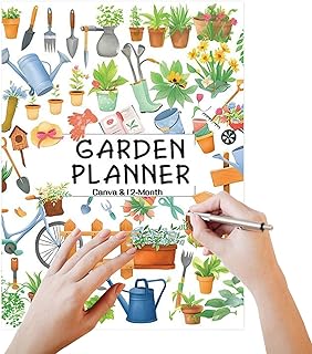 Planificateur de jardinage | Planificateur de jardin complet et carnet de bord – Carnet de planification de jardinage 12 mois suivi d